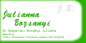 julianna bozsanyi business card