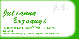 julianna bozsanyi business card